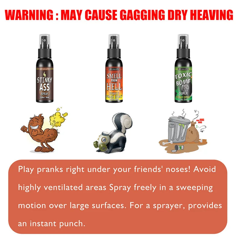 30ml Prank Fart Spray for Halloween Party Gags Non-Toxic Smelly Joke Can