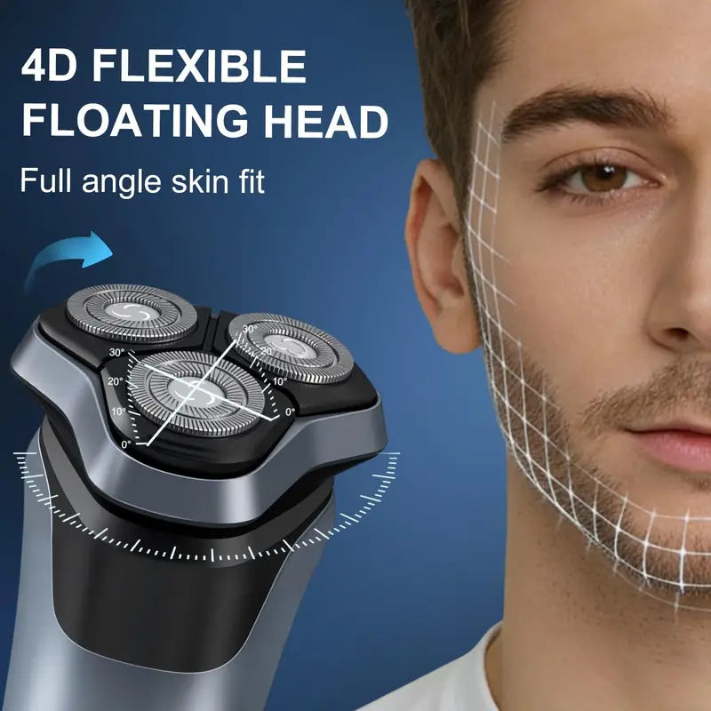Men's Electric Shaver with 150 Min Runtime Wet Dry & Pop-Up Trimmer