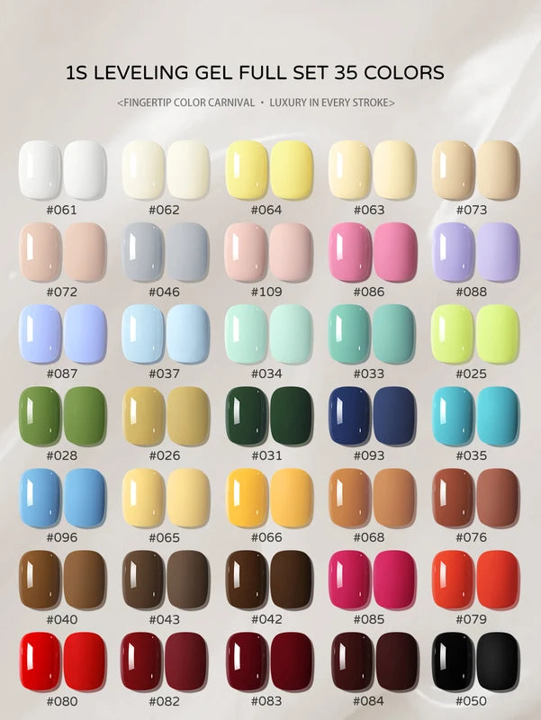 35-Color Gel Nail Polish Set - 15ml Semi-Permanent UV LED Nail Gel