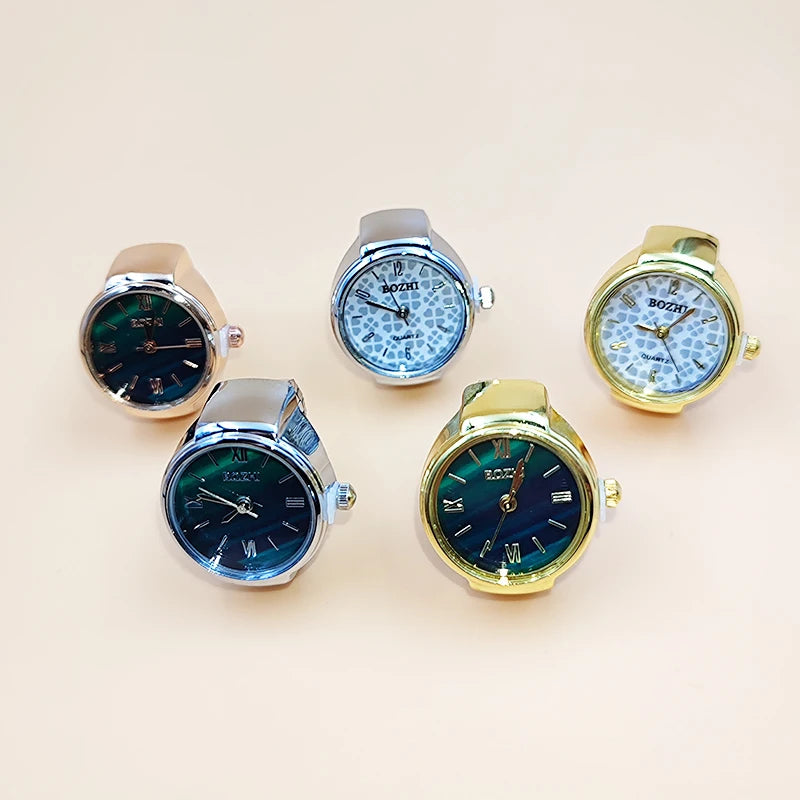 Vintage Finger Watch Ring for Men Women - Creative Alloy Jewelry Gift