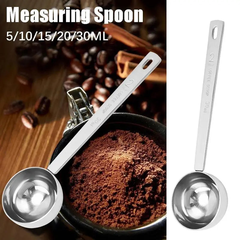 Stainless Steel Coffee Scoop Measuring Spoon Set - 5ML to 30ML, Multiple Colors