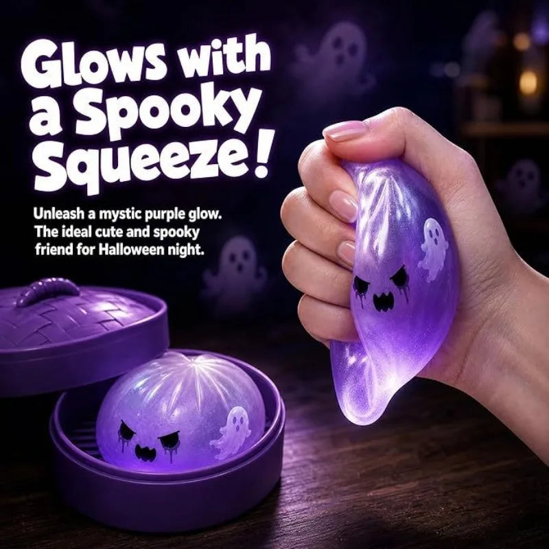 Halloween Ghost Stress Relief Plush Toy - Sparkling Shark Dumplings Festival Gift