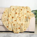Soft Warm Mexican Tortilla Print Flannel Blanket for Couch Bed Camping