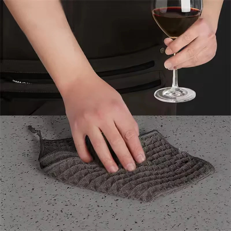 Microfiber Coffee Bar Cleaning Towels 4-Pack - Absorbent Home Barista Cloths
