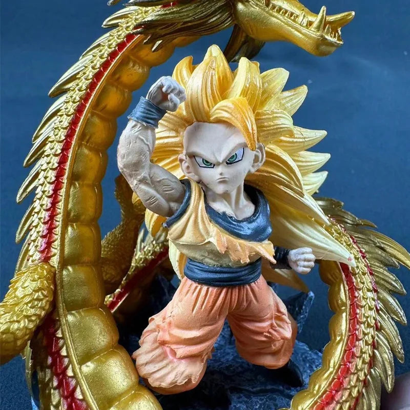 Dragon Ball Z Goku Action Figure SSJ3 PVC Model Toy - 14CM Collectible Statue