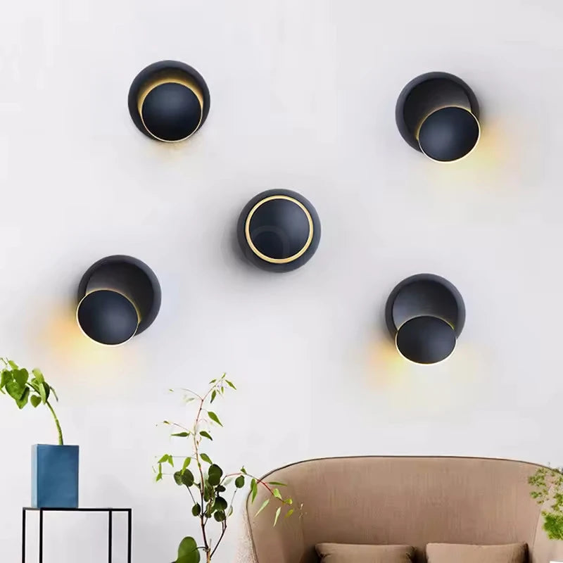 Waterproof Rotatable LED Wall Lamp 5W Adjustable Sconce for Bedroom Living Room