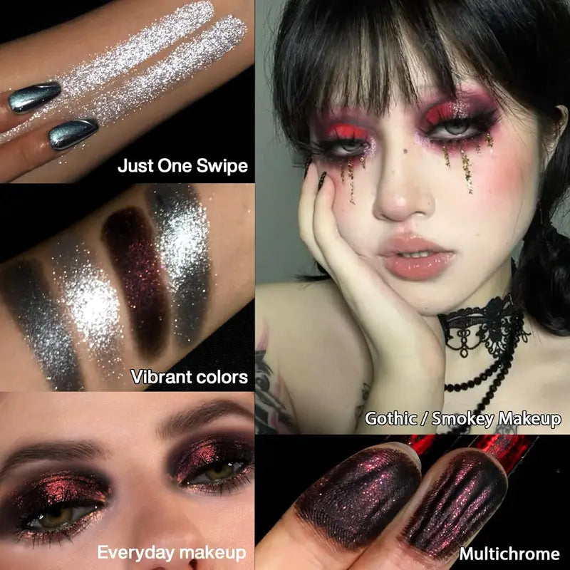 12-Color Matte and Shimmer Eyeshadow Palette for Smoky & Artistic Looks