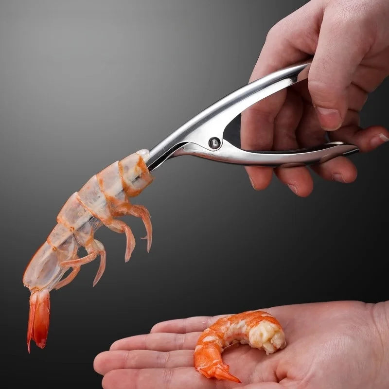 Stainless Steel Shrimp Peeler Fish Line Cutter Seafood Tool Kitchen Utensil