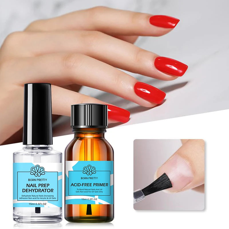 Nail Primer Dehydrate Base Coat Gel Nail Polish No UV LED Needed - 15ml