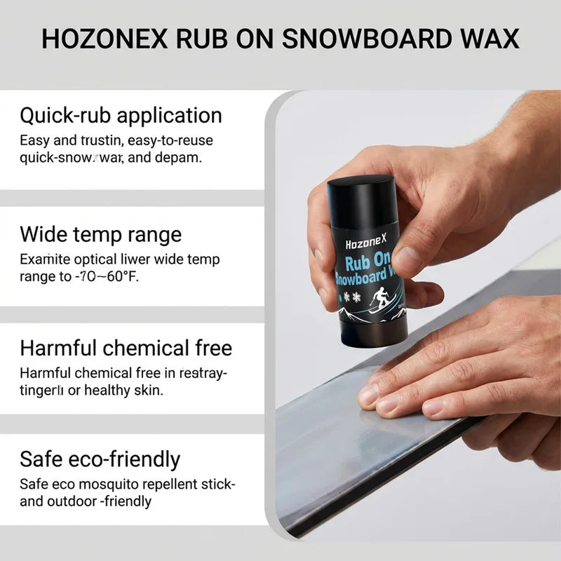 All-Terrain Ski Wax - Quick Apply Glide-Enhancing, Wear-Resistant Formula for Daily Ski Maintenance