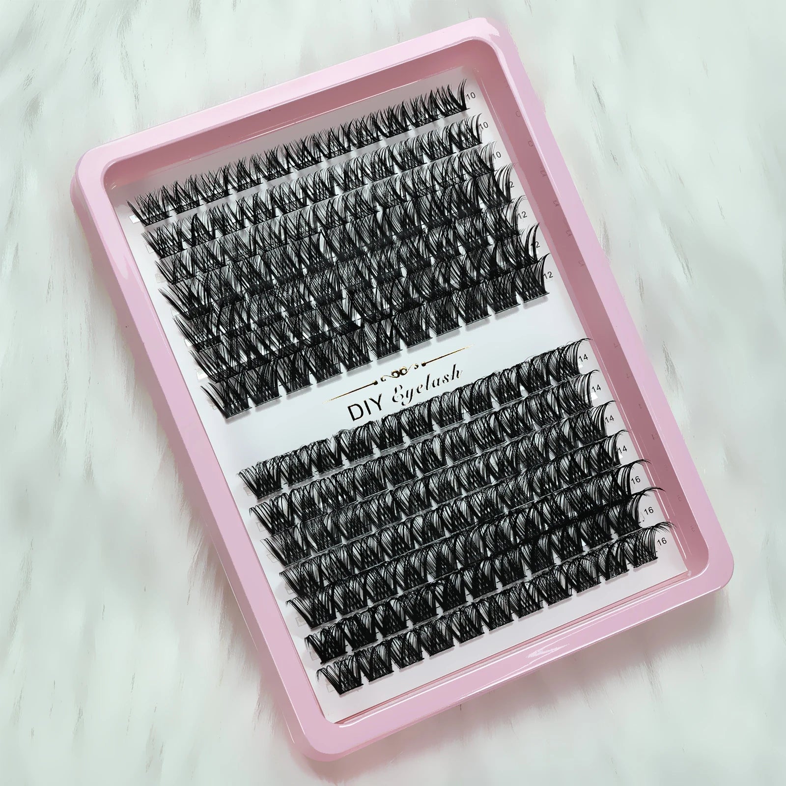 D Curl Fluffy Wispy False Eyelash Clusters - Natural Look Reusable 8-16mm DIY Eyelash Extensions