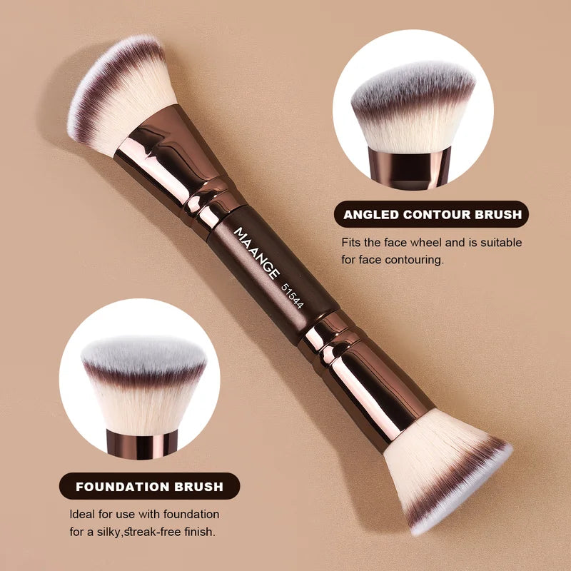 5PCS Makeup Brush Set with Synthetic Hair for Foundation, Blush, Concealer & Eyeshadow - Multi-Purpose Professional Brushes