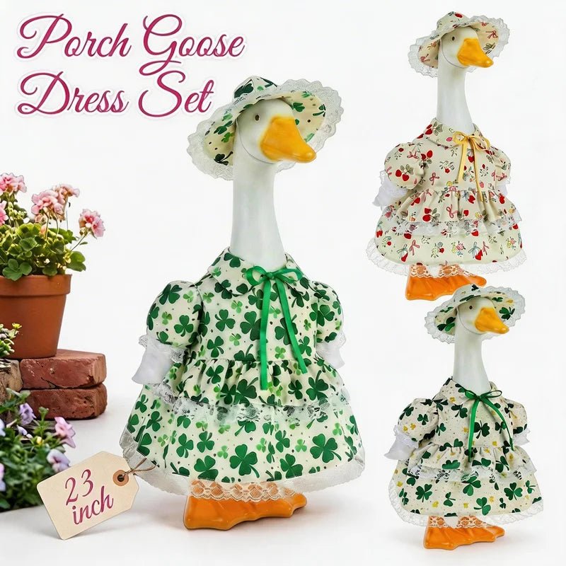 Outdoor Lawn Goose Costume Set for Garden Decor - Summer Porch Yard Outfit