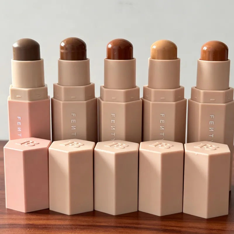 Face Powder & Contour Stick Set - Portable Makeup with Multiple Colors