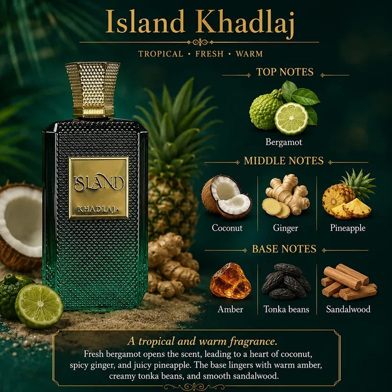 Long Lasting Unisex Tropical & Luxury EDP Perfume Spray 100ml