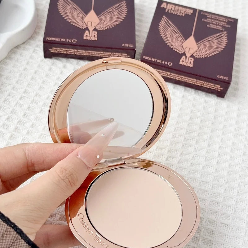 Portable Long-Lasting Face Powder with Foundation & Concealer Makeup Kit