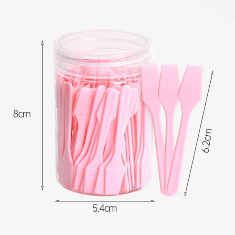 Mini Cosmetic Spatula Set for Face & Makeup Application - 100 Pcs