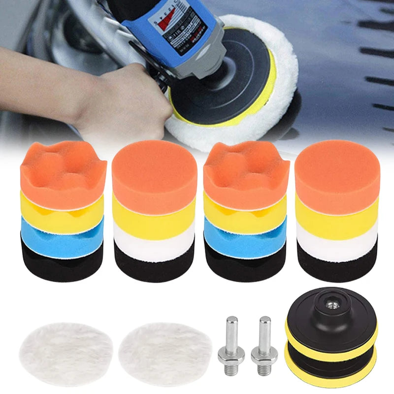 22PCS 3 Inch Car Polishing Buffing Pads Set for Auto Motorcycle Scratch Removal