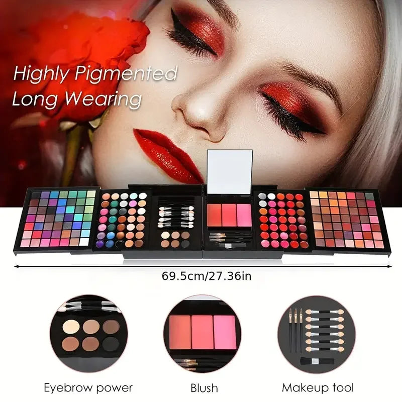 177 Color Makeup Set with Eyeshadow Palette, Blush, Lip Gloss & Concealer