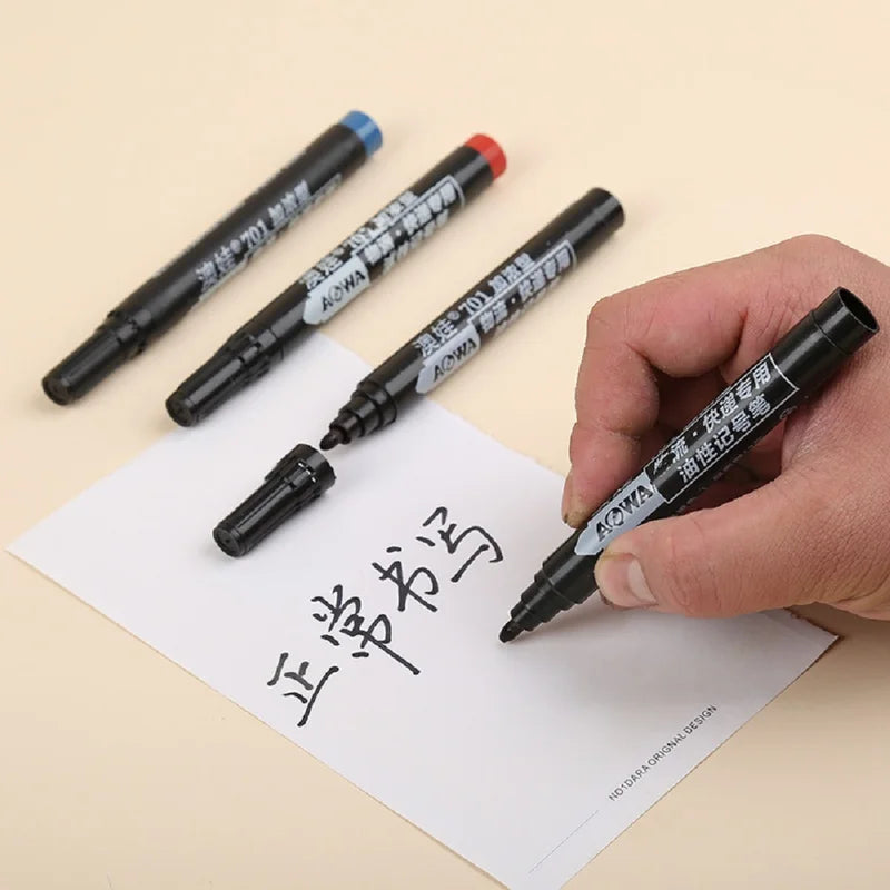 Premium Waterproof Oil-Based Paint Marker Pen Set for Multi-Surface Use - Quick-Drying & Permanent