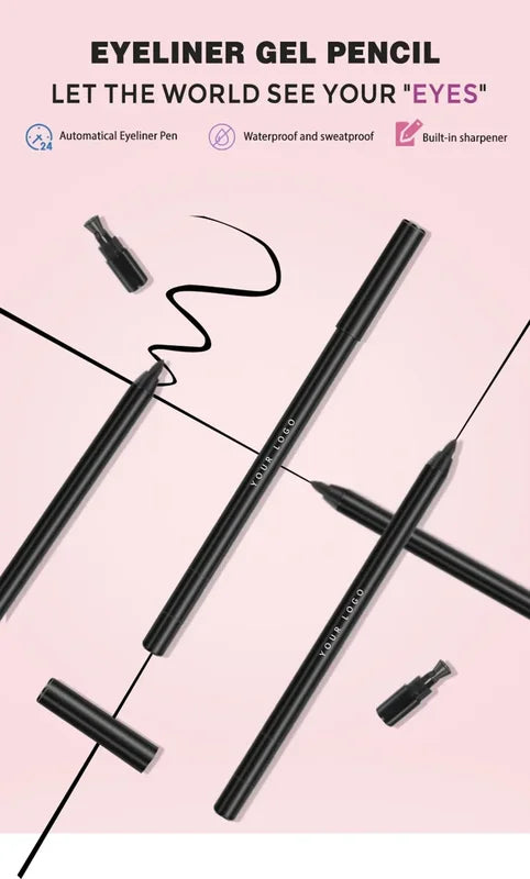 Waterproof Eyeliner Pen with Built-in Sharpener - Bulk 6.5g Makeup Tool