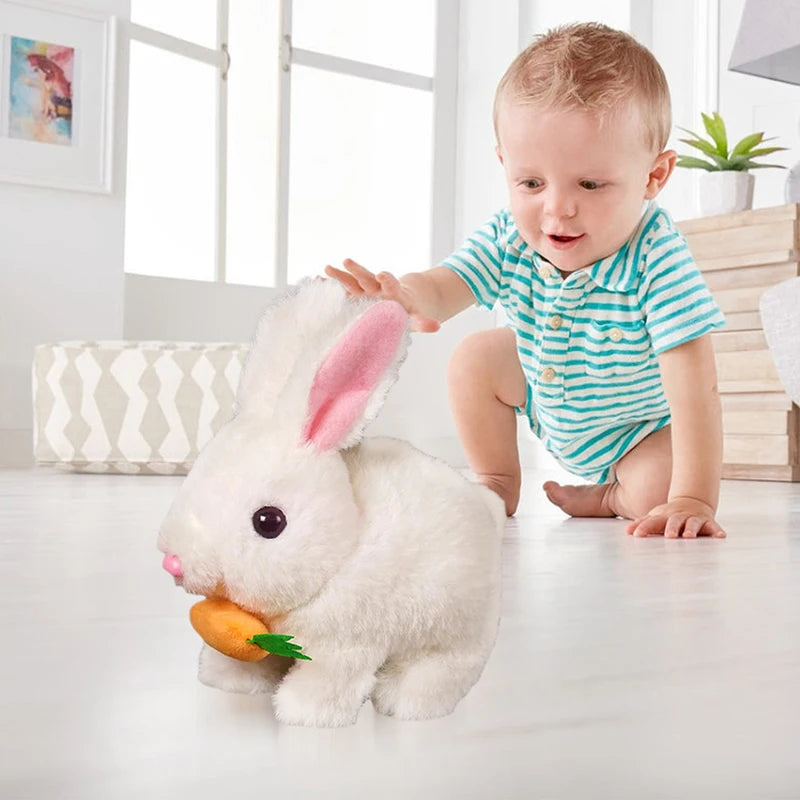 Electric Rabbit Pet Toy with Sounds & Movements - Interactive Plush Bunny for Kids