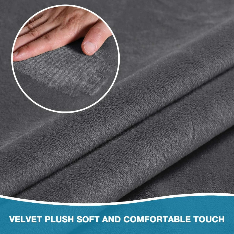High Stretch Velvet Sofa Cover for Tub Chairs - Skid-Resistant Furniture Protector
