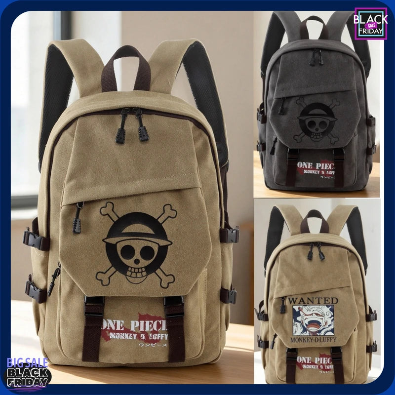 Large Canvas Backpack 14 Inch Laptop Bag for Travel & School - Multiple Colors