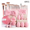 Professional Makeup Brush and Sponge Set 40Pcs with Puff and Case - Multicolor