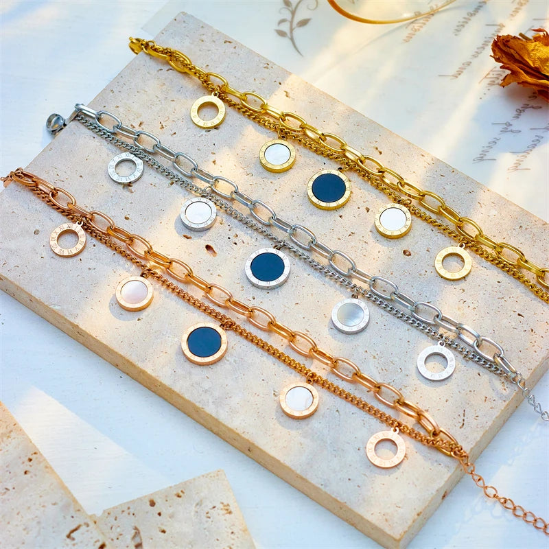 Multilayer Chain Bracelet for Women with Butterfly Heart Belt Design - Jewelry Party Gift