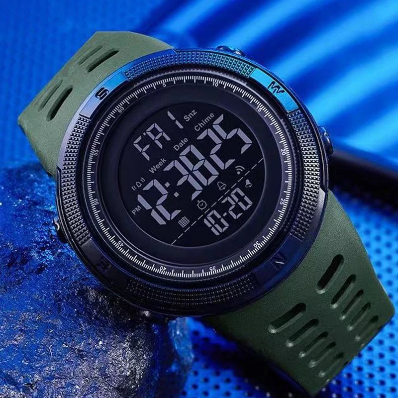 Men's Digital Sports Watch Multifunction Military Luminous Waterproof Wristwatch