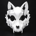 Halloween Half-Face Mask Cosplay Dragon Tiger Wolf Skull Mask for Performance