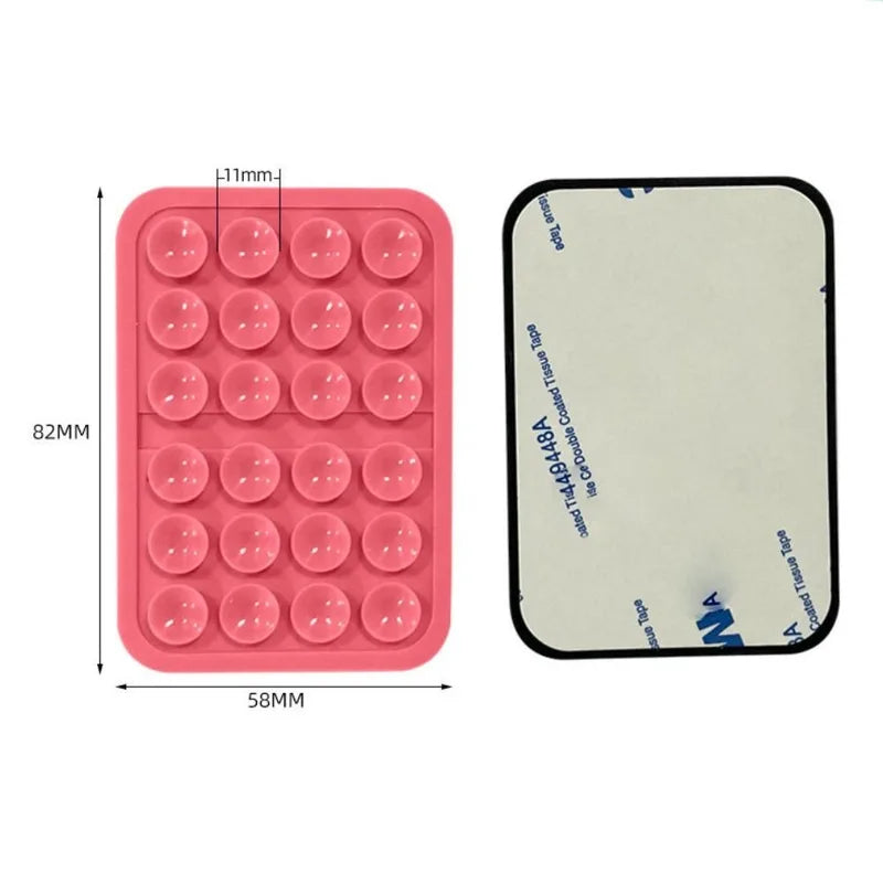 Mobile Phone Suction Cup Holder Silicone Adhesive Fixation Pad Space-Saving