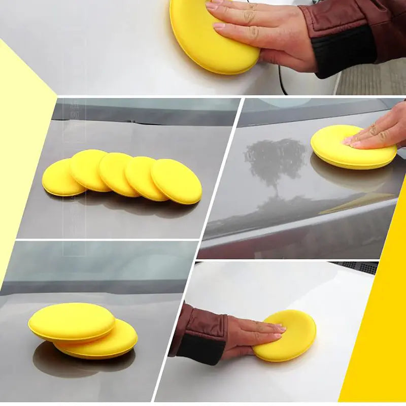 Car Wax & Detailing Foam Applicator Pads - Microfiber Buffing Sponges Set