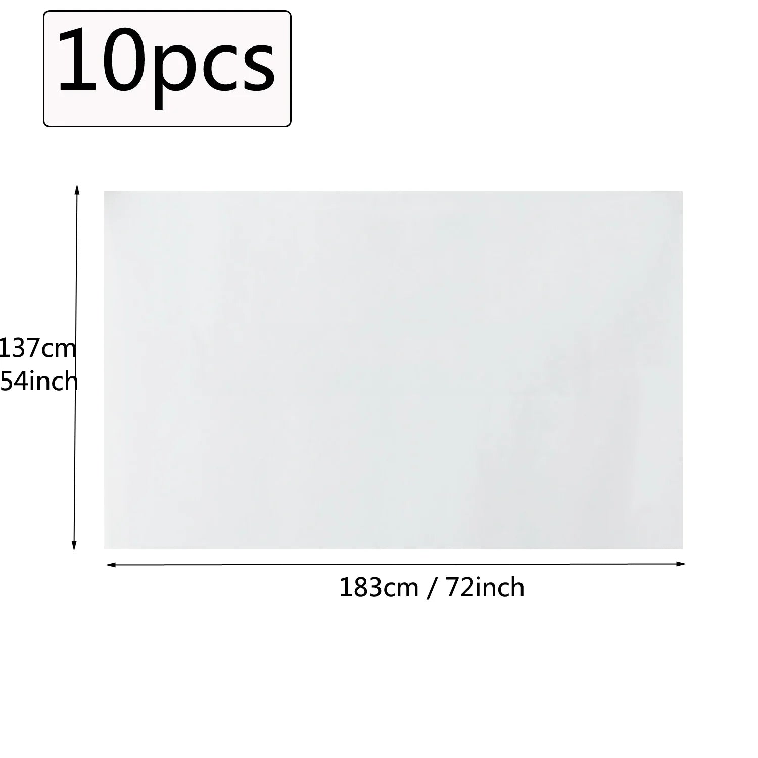 Disposable Plastic Rectangle Table Covers for Parties and Events, 10/5/2 Pack