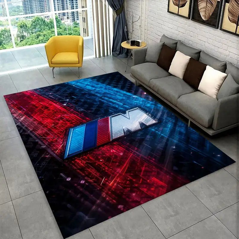 Racing Car Non-Slip Area Rugs for Living Room & Bedroom - Soft Floor Mat
