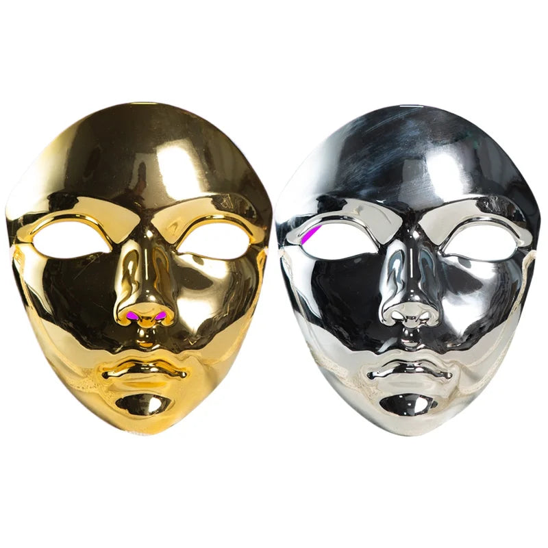 Full Face Metallic Masquerade Mask for Women & Men Halloween Cosplay Accessories
