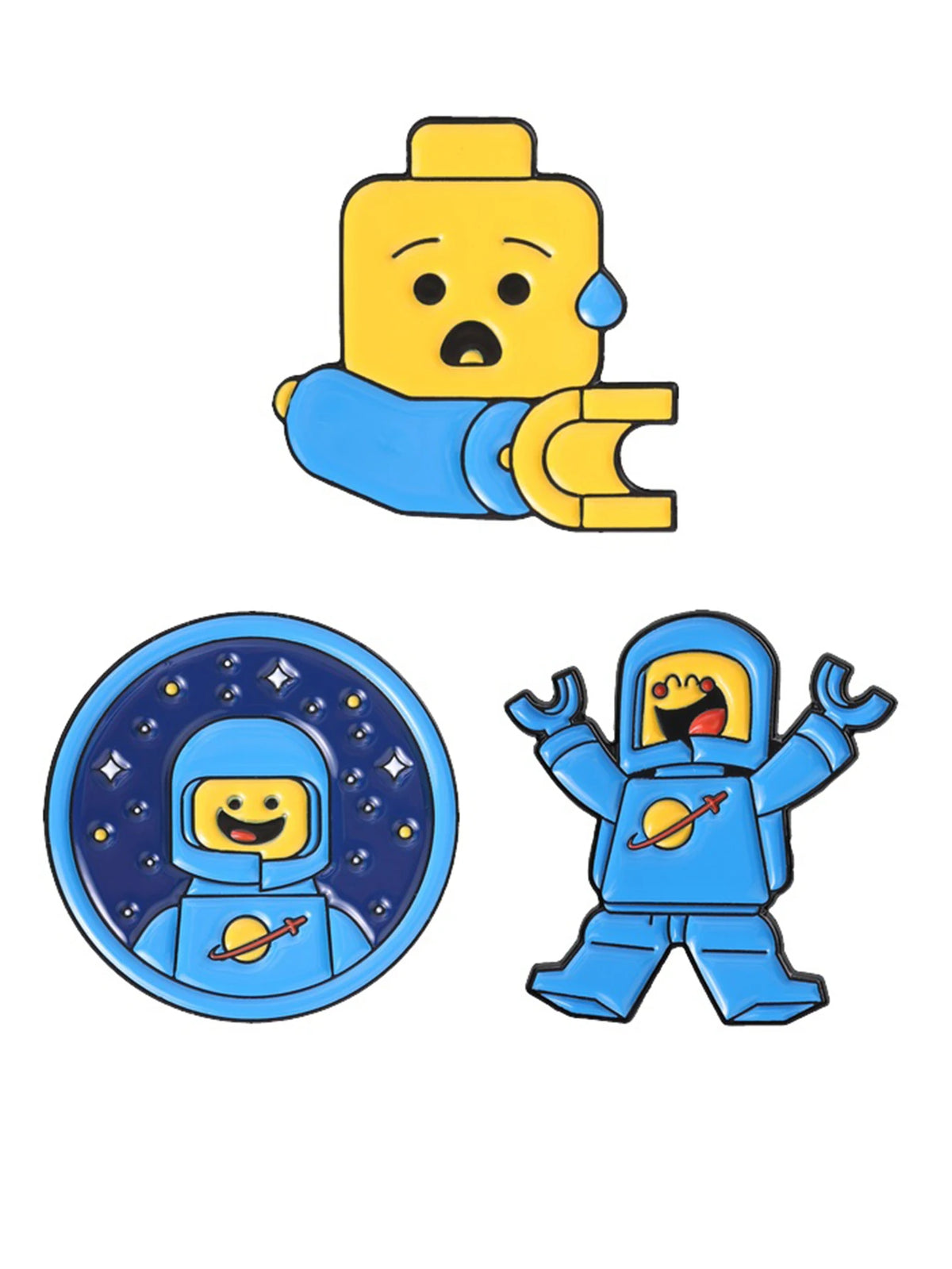 Cartoon Robot Enamel Pins - Fun Brooches for Bags, Clothing, Gifts