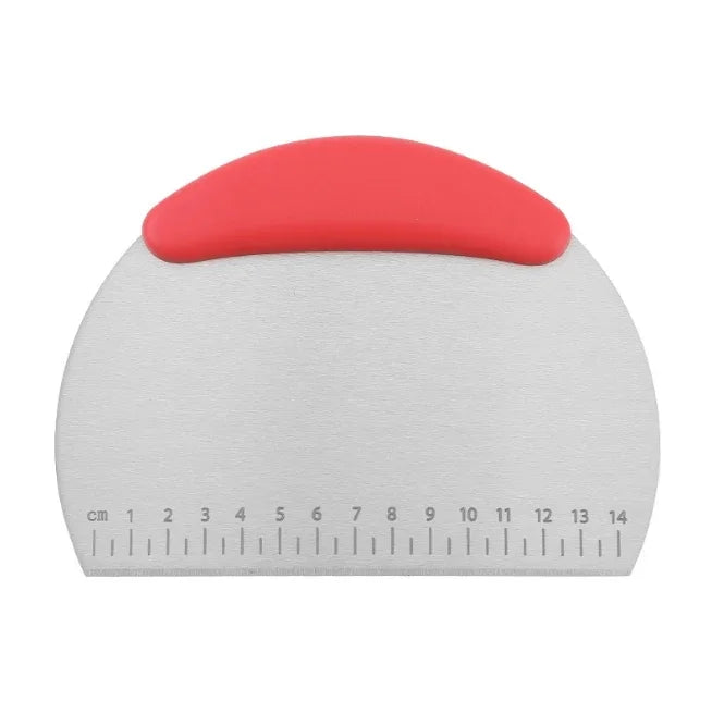 Stainless Steel Dough Scraper and Pizza Chopper with Ergonomic Handle - Multi-Color Kitchen Baking Tool