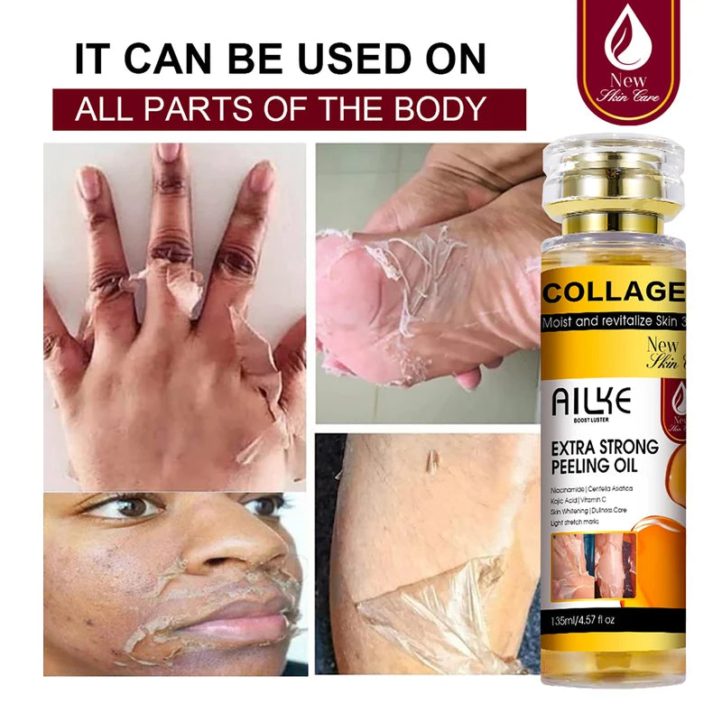 Collagen Peeling Oil for Skin Whitening & Exfoliation - All Skin Types
