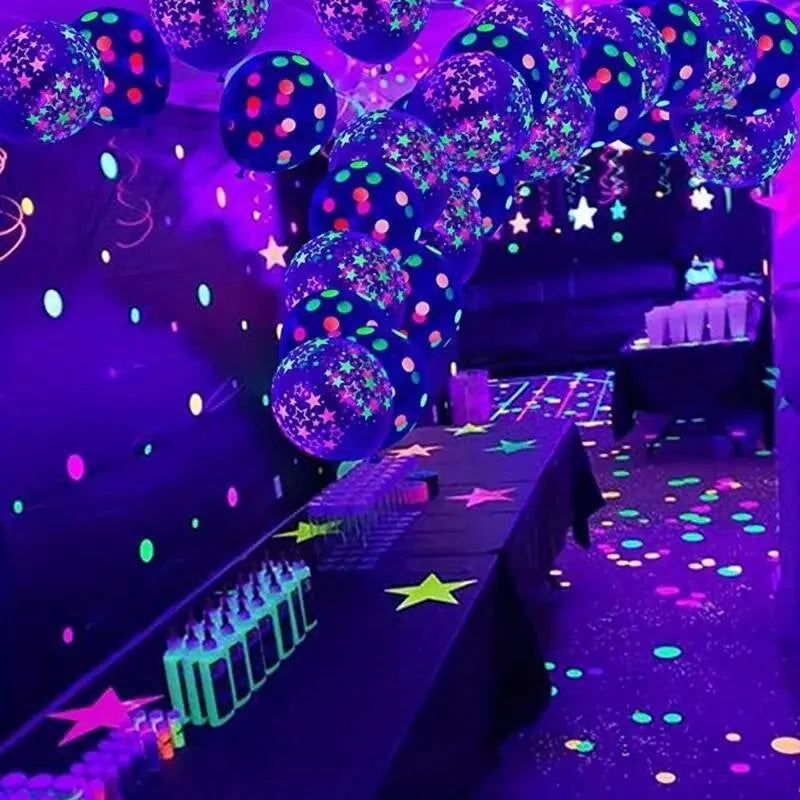 20Pcs Fluorescent Latex Balloons for Wedding Birthday Glow Party Decor