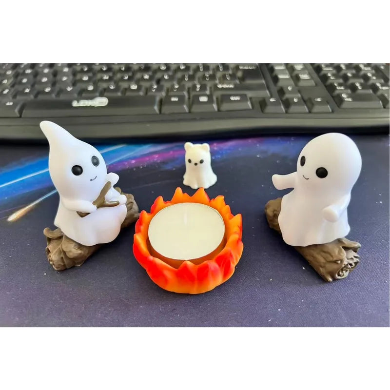Halloween Ghost Campfire Decor Set Outdoor Haunted House Props Spooky Scene
