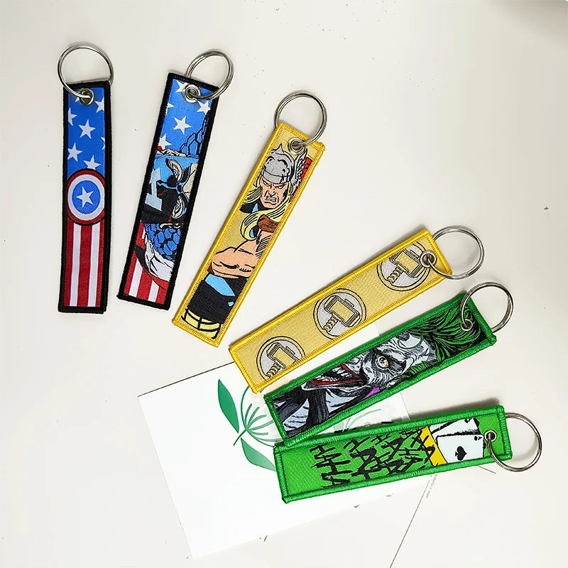 Anime Key Chains for Fans - Manga Embroidery Fashion Key Tag Gift Accessory
