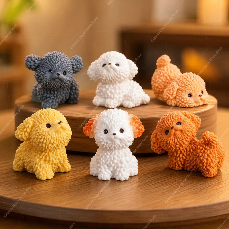Cute Puppy Dog Micro Landscape Ornaments for Home Decor and Desktop Figurines
