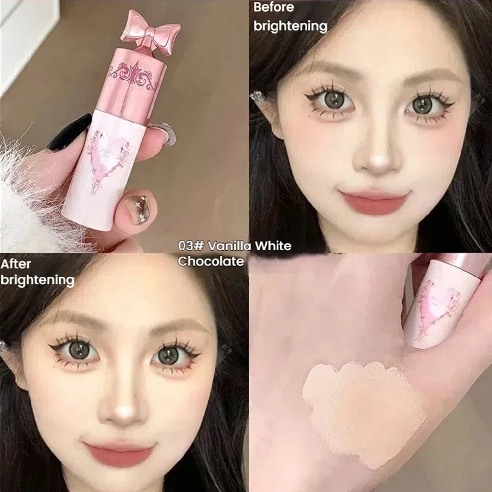 Brightening High-Gloss Liquid Concealer Stick - Hydrating Full Coverage Makeup for Dark Circles & Fine Lines