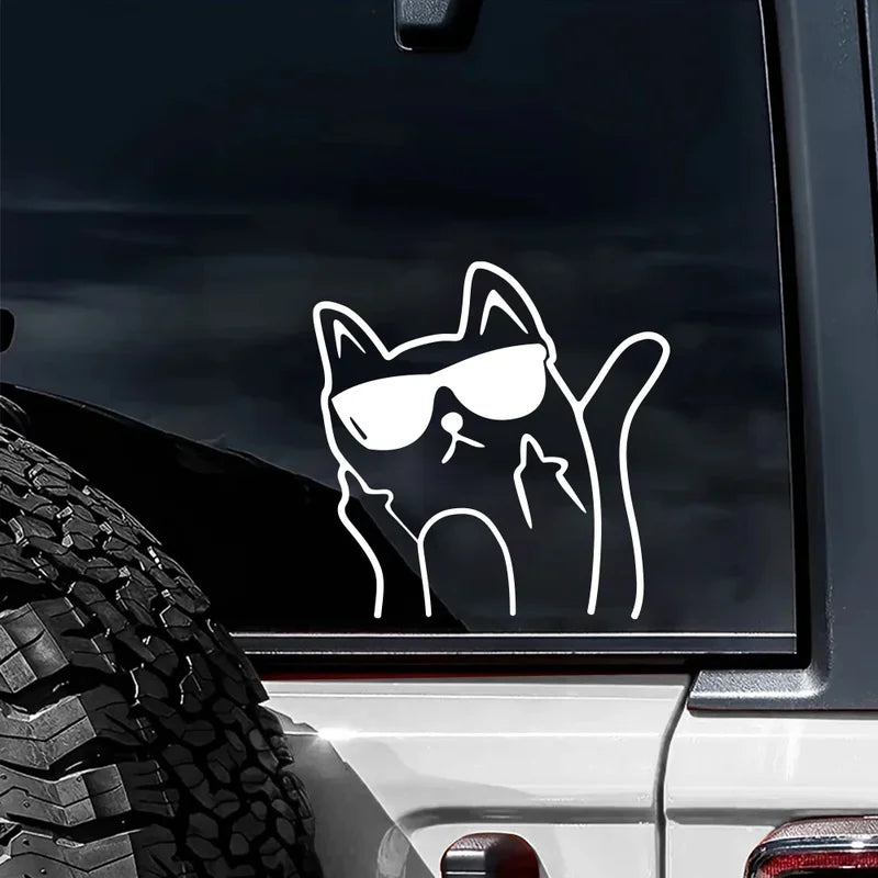 Cute Cat Car Stickers Waterproof Auto Body Decals - Creative Vehicle Decoration
