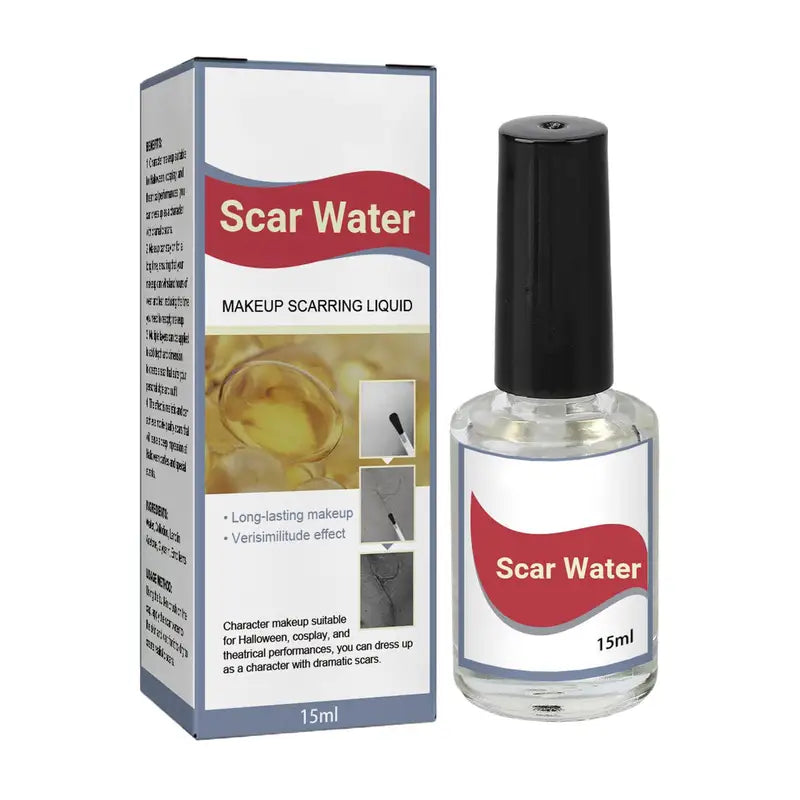Scar Makeup Liquid with Brush for Halloween, Cosplay & Theater - 15ml