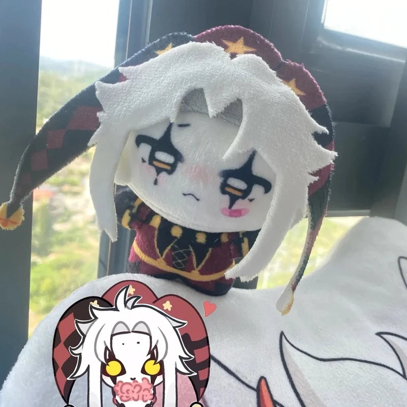 Cute Circus Pierrot Cosplay Plush Doll Soft Cotton Figure Toy for Halloween & Carnival
