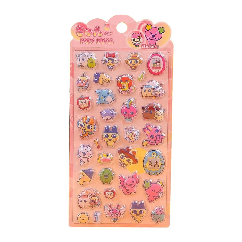 3D Relief Stickers - Cute Cartoon Plush DIY Scrapbook Decor Set