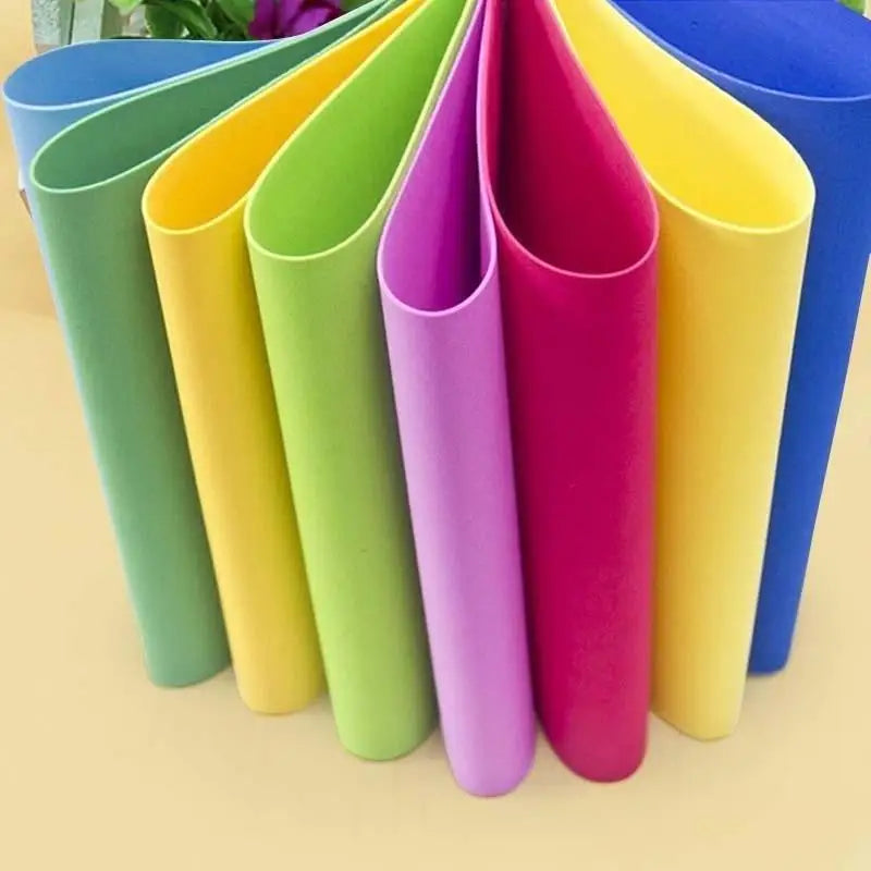 10 Pcs Color EVA Foam Sheets for Kids DIY Craft - Multi-Color Thick Craft Paper